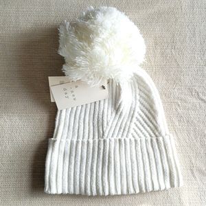 Pom-Pom Sweater Knit Beanie - NWT